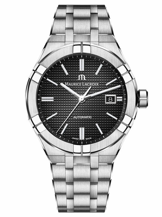  Shop Authentic Maurice Lacroix Aikon Automatic Black Dial Silver Steel Strap Watch for Men - AI1807-SS002-330-1 - Luxxuri