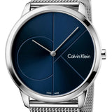  Shop Authentic Calvin Klein Minimal Blue Dial Silver Mesh Bracelet Watch for Men - K3M2112N - Luxxuri