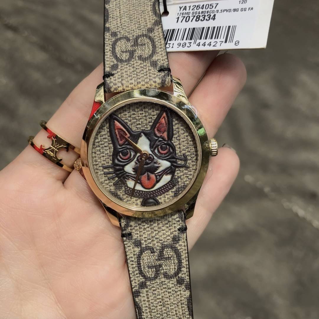  Shop Authentic Gucci G-Timeless Brown Dial Brown Leather Strap Unisex Watch - YA1264057 - Luxxuri