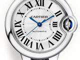  Shop Authentic Cartier Ballon Bleu De Cartier Silver Dial Black Leather Strap Watch for Women - WSBB0030 - Luxxuri