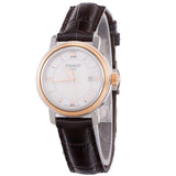  Shop Authentic Tissot Bridgeport Lady White Dial Brown Leather Strap Watch For Women - T097.010.26.118.00 - Luxxuri