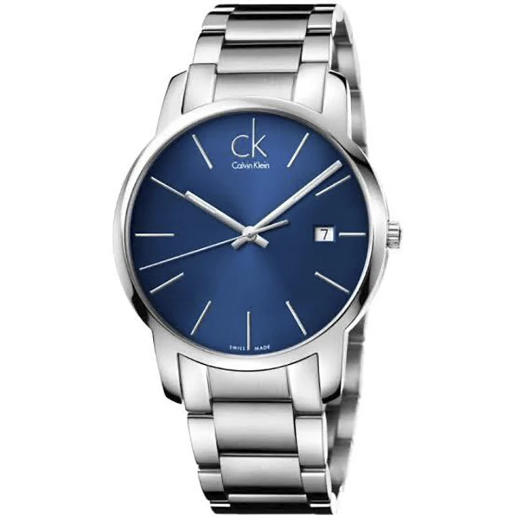  Shop Authentic Calvin Klein City Blue Dial Silver Steel Strap Watch for Men - K2G2G14N - Luxxuri