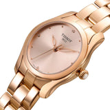  Shop Authentic Tissot T Wave Rose Gold Dial Rose Gold Steel Strap Watch For Women - T112.210.33.456.00 - Luxxuri