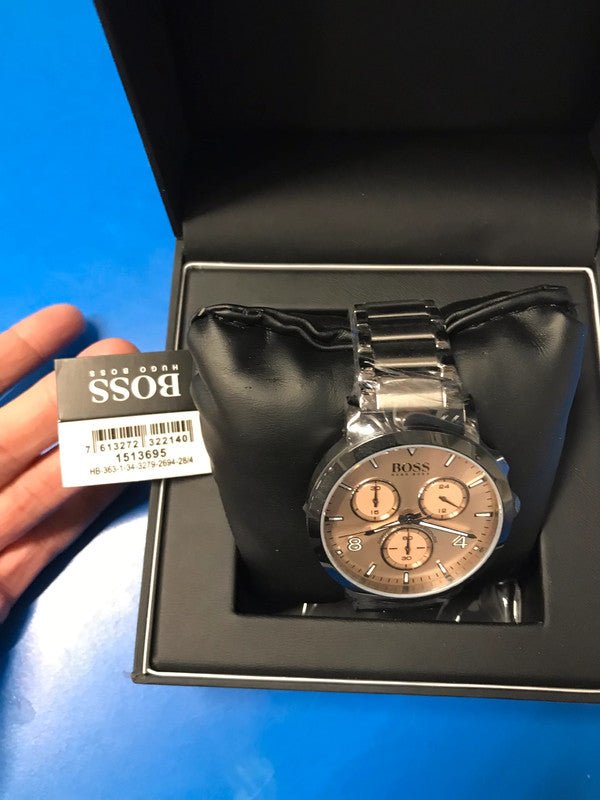  Shop Authentic Hugo Boss Spirit Chronograph Grey Dial Grey Steel Strap Watch for Men - 1513695 - Luxxuri