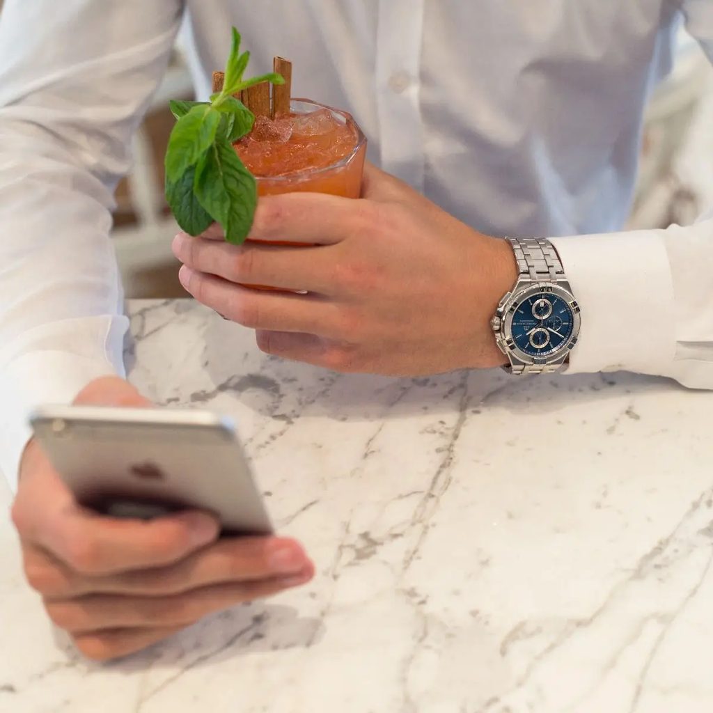  Shop Authentic Maurice Lacroix Aikon Chronograph Blue Dial Silver Steel Strap Watch for Men - AI1018-SS002-430-1 - Luxxuri