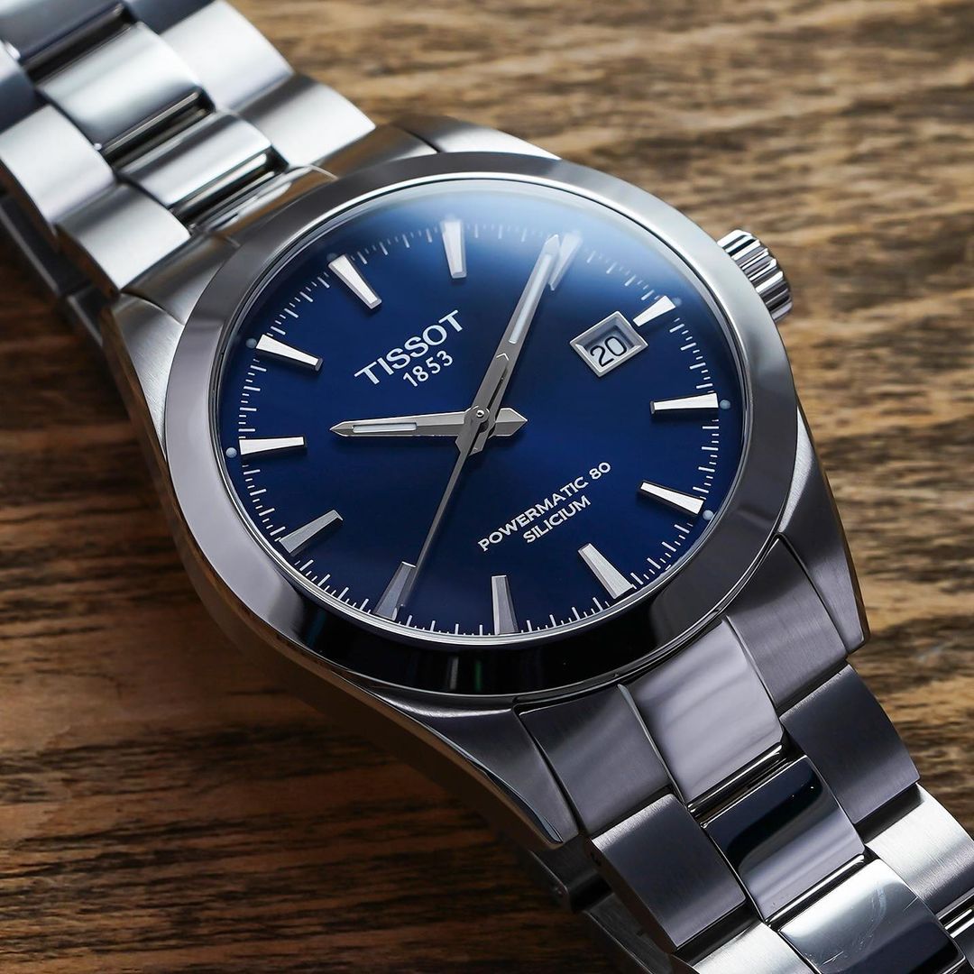  Shop Authentic Tissot Gentlemen Powermatic 80 Silicium Blue Dial Silver Steel Strap Watch For Men - T127.407.11.041.00 - Luxxuri