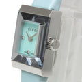  Shop Authentic Gucci G-Frame Pastel Blue Mother of Pearl Dial Blue Leather Strap Watch For Women - YA128531 - Luxxuri