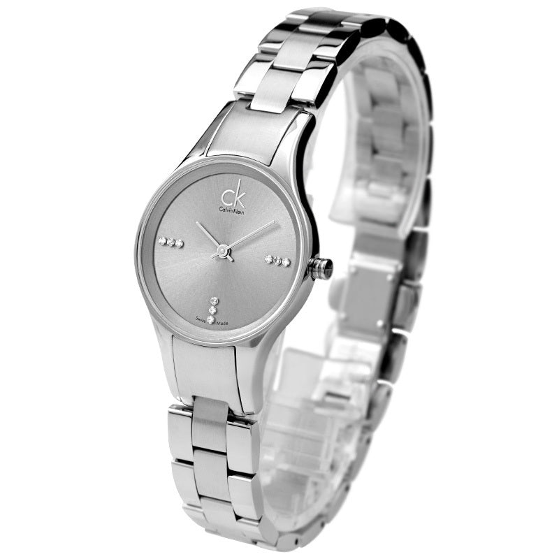  Shop Authentic Calvin Klein Simplicity Silver Dial Silver Steel Strap Watch for Women - K4323120 - Luxxuri
