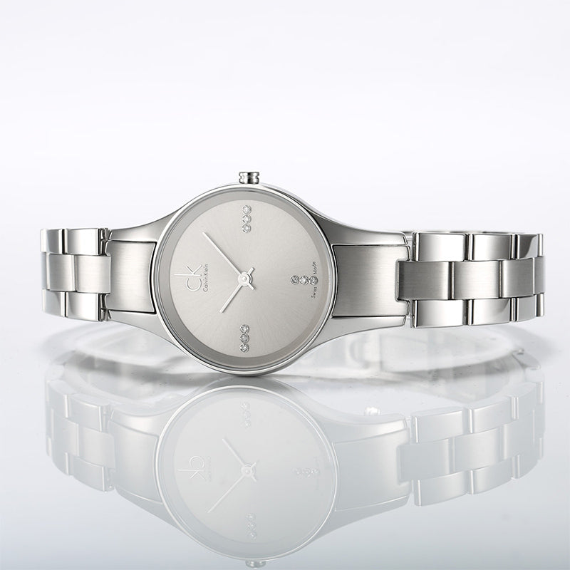  Shop Authentic Calvin Klein Simplicity Silver Dial Silver Steel Strap Watch for Women - K4323120 - Luxxuri