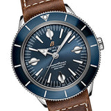  Shop Authentic Breitling Superocean Heritage '57 Blue Dial Brown Leather Strap Watch for Men - A10370161C1X1 - Luxxuri