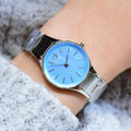  Shop Authentic Calvin Klein Simplicity Blue Dial Silver Steel Strap Watch for Women - K432314N - Luxxuri