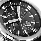  Shop Authentic IWC Aquatimer Chronograph Black Dial Black Leather Strap Watch for Men - IW376803 - Luxxuri