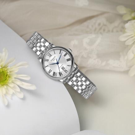  Shop Authentic Tissot T Classic Carson Premium Automatic Lady Silver Dial Silver Steel Strap Watch for Women - T122.207.11.033.00 - Luxxuri