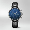  Shop Authentic IWC Portofino Chronograph Blue Dial Black Leather Strap Watch for Men - IW391023 - Luxxuri
