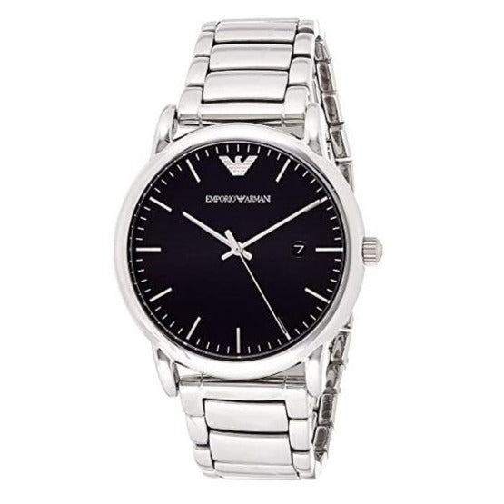  Shop Authentic Emporio Armani Luigi Quartz Black Dial Silver Steel Strap Watch For Men - AR2499 - Luxxuri