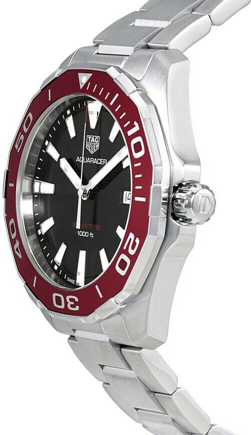  Shop Authentic Tag Heuer Aquaracer Black Dial Silver Steel Strap Watch for Men - WAY101B.BA0746 - Luxxuri