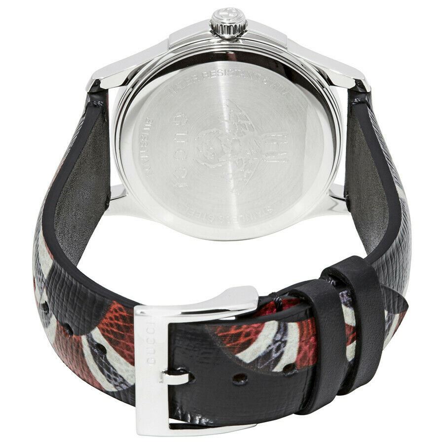  Shop Authentic Gucci Le Marche Des Merveilles Black Dial Black Leather Strap Unisex Watch - YA1264007 - Luxxuri