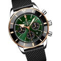  Shop Authentic Breitling Superocean Heritage B01 Chronograph 44 Limited Edition Green Dial Black Mesh Bracelet Watch for Women - UB01622A1L1S1 - Luxxuri