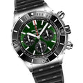  Shop Authentic Breitling Super Chronomat B01 44 Green Dial Black Rubber Strap Watch for Men - AB0136251L1S1 - Luxxuri