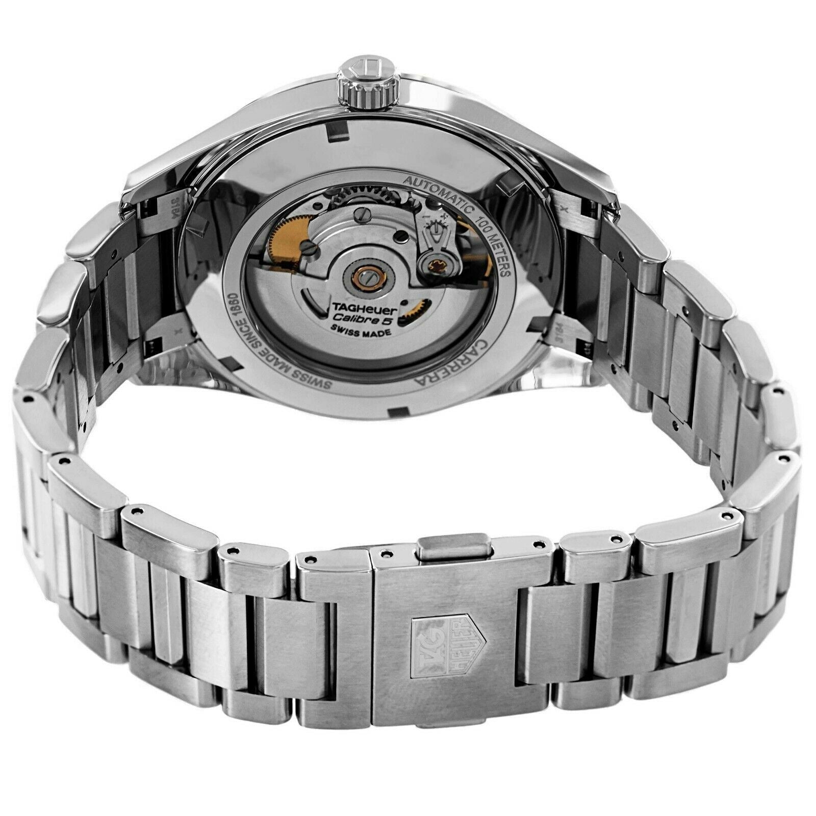  Shop Authentic Tag Heuer Carrera Calibre 5 White Dial Silver Steel Strap Watch for Men - WAR201D.BA0723 - Luxxuri