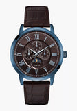  Shop Authentic Guess Delancy Analog Brown Dial Brown Leather Strap Watch For Men - W0870G3 - Luxxuri