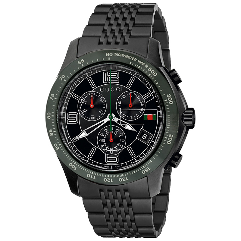  Shop Authentic Gucci G Timeless Black Dial Black Steel Strap Watch For Men - YA126202 - Luxxuri