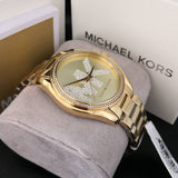  Shop Authentic Michael Kors Bradshaw Quartz Gold Dial Gold Steel Strap Watch For Women - MK6555 - Luxxuri