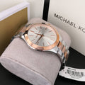  Shop Authentic Michael Kors Runway White Dial Two Tone Stainless Steel Strp Watch for Women - MK3204A - Luxxuri