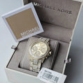  Shop Authentic Michael Kors Everest Chronograph Crystals Gold Dial Gold Steel Strap Watch For Women - MK7254 - Luxxuri
