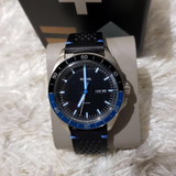  Shop Authentic Fossil Sport 54 Day Date Black Dial Black Leather Strap Watch for Men - FS5321 - Luxxuri