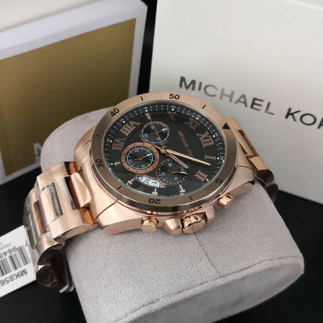  Shop Authentic Michael Kors Brecken Chronograph Analog Black Dial Rose Gold Steel Strap Watch For Women - MK8563 - Luxxuri