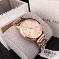  Shop Authentic Michael Kors Hartman Rose Gold Dial Rose Gold Steel Strap Watch For Women - MK3491 - Luxxuri