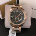  Shop Authentic Michael Kors Brecken Chronograph Analog Black Dial Rose Gold Steel Strap Watch For Women - MK8563 - Luxxuri