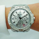  Shop Authentic Guess Zeus Multifunction Diamonds Silver Dial Silver Steel Strap Watch for Men - GW0209G1 - Luxxuri