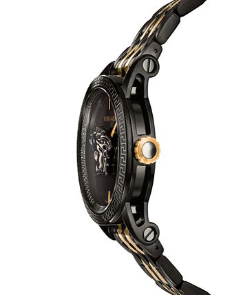  Shop Authentic Versace Palazzo Empire Black Dial Two Tone Steel Strap Watch for Men - VERD01119 - Luxxuri
