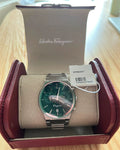  Shop Authentic Salvatore Ferragamo Sapphire Chrono Green Dial Silver Steel Strap Watch for Men - SFME00421 - Luxxuri