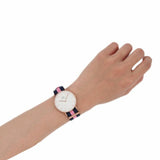  Shop Authentic Daniel Wellington Classic Winchester White Dial Three Tone Nylon Strap Watch For Women - DW00100033 - Luxxuri