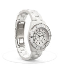  Shop Authentic Chanel J12 Quartz White Dial White Steel Strap Watch for Women - J12 H5698 - Luxxuri