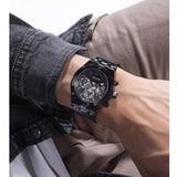  Shop Authentic Guess Continental Chronograph Black Dial Black Mesh Strap Watch For Men - GW0582G3 - Luxxuri