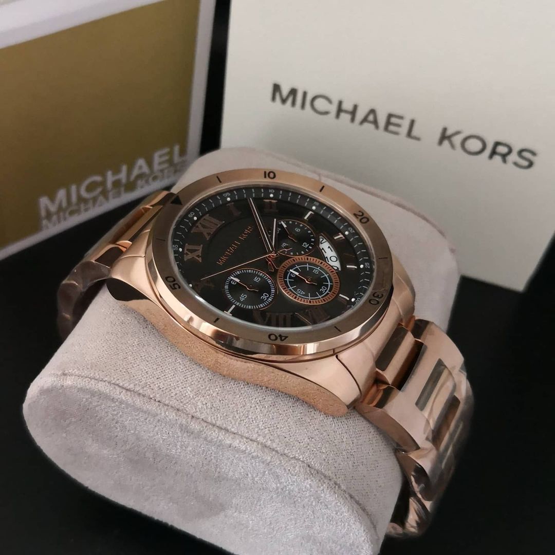  Shop Authentic Michael Kors Brecken Chronograph Analog Black Dial Rose Gold Steel Strap Watch For Women - MK8563 - Luxxuri