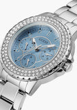  Shop Authentic Guess Crown Jewel Diamonds Blue Dial Silver Steel Strap Watch for Women - GW0410L1 - Luxxuri