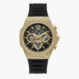  Shop Authentic Guess Momentum Chronograph Diamonds Black Dial Black Silicone Strap Watch For Men - GW0518G2 - Luxxuri