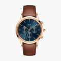  Shop Authentic Daniel Wellington Iconic Chronograph Blue Dial Brown Leather Strap Watch For Men - DW00100639 - Luxxuri