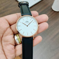  Shop Authentic Daniel Wellington Classic Sheffield White Dial Black Leather Strap Watch For Men - DW00100007 - Luxxuri