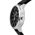  Shop Authentic Tommy Hilfiger Spencer Skeleton Black Dial Black Leather Strap Watch for Men - 1791641 - Luxxuri