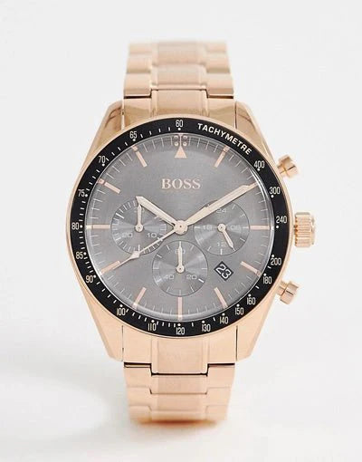  Shop Authentic Hugo Boss Trophy Grey Dial Rose Gold Steel Strap Watch for Men - 1513632 - Luxxuri