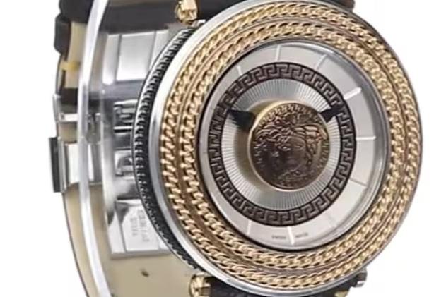  Shop Authentic Versace V Metal Icon Quartz Silver Dial Brown Leather Strap Watch For Men - VQL010015 - Luxxuri