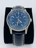  Shop Authentic Breitling Navitimer Automatic 41 Blue Dial Blue Leather Strap Watch for Men - A17326161C1P3 - Luxxuri