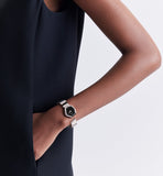  Shop Authentic Dior Gem Dior Mother of Pearl Diamonds Black Dial Silver Steel Strap Watch for Women - CD18111X1058 - Luxxuri