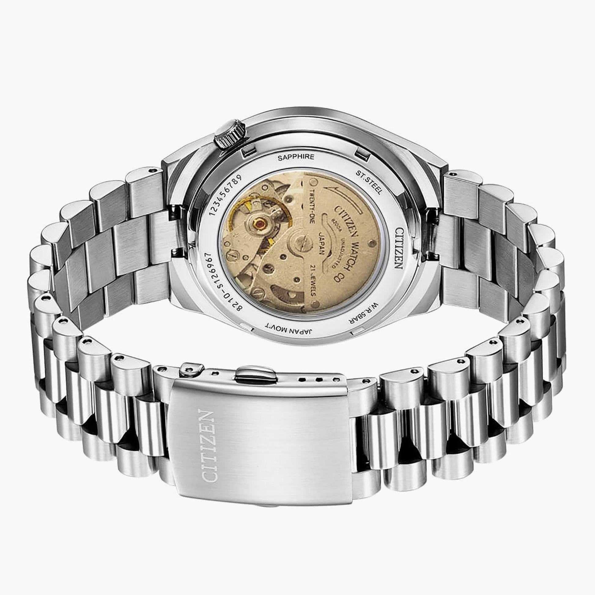  Shop Authentic Citizen x Pantone Automatic Dreamy Pink Dial Silver Steel Strap Watch For Men - NJ0158-89X - Luxxuri